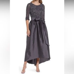 [Pisarro Nights] Beaded Bodice Taffeta A-Line Gown